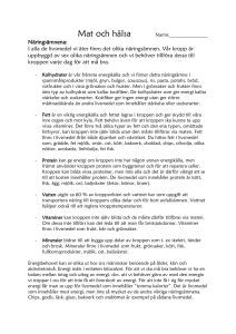 I alla de livsmedel vi äter finns det olika