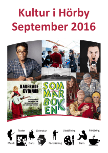 Kultur i Hörby September 2016