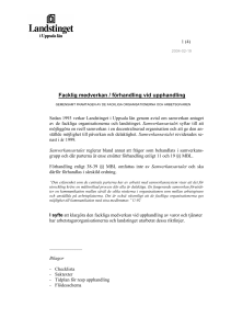 Facklig medverkan / förhandling vid upphandling