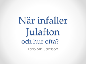 När infaller julafton och hur ofta