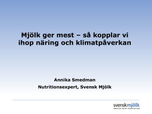 Näringstäthet i förhållande till klimatpåverkan En ny modell