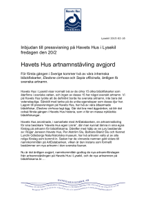 Inbjudan till pressvisning på Havets Hus i Lysekil