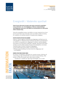 Energisnålt i Västerviks sporthall Goda exempel