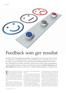 Feedback som ger resultat