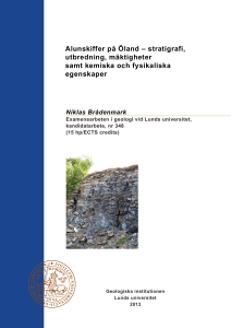 Alunskiffer på Öland – stratigrafi, utbredning, mäktigheter samt