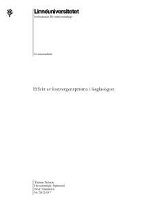 Effekt av konvergensprisma i läsglasögon