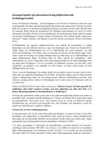 Genusperspektiv på information kring miljörelaterade