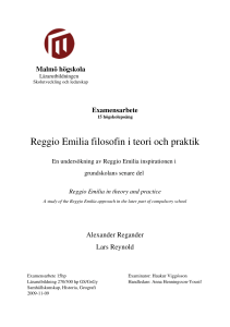 Reggio Emilia filosofin i teori och praktik