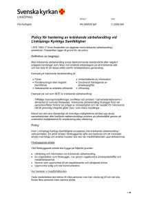Policy för hantering av kränkande särbehandling