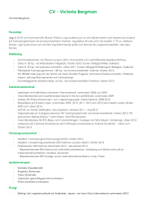 CV - Victoria Bergman