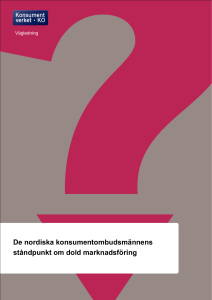 De nordiska konsumentombudsmännens ståndpunkt om dold