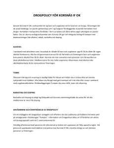 Drogpolicy Korsnäs IF OK