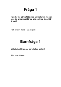 Rätt svar på tipspromenad