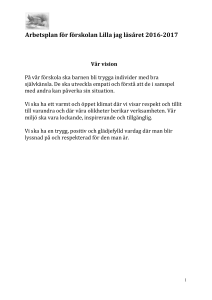 Arbetsplan för Lilla Jag 2016-2017