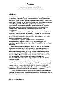 Demens | Läkemedelsboken