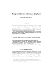 Religionsfrihet och mänskliga rättigheter