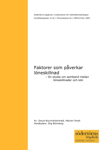 Faktorer som påverkar löneskillnad