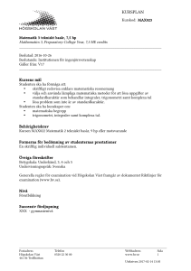 kursplan - Högskolan Väst