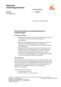 Sammanträde i Regionala utvecklingsnämnden
