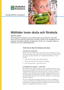 Måltider inom skola och förskola