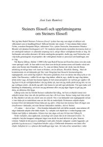 Steiners filosofi och uppfattningarna om Steiners filosofi