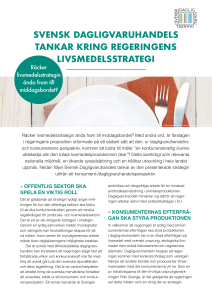 svensk dagligvaruhandels tankar kring regeringens livsmedelsstrategi