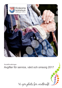 Avgifter för service, vård och omsorg 2017