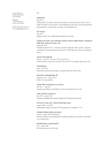 CV Samhall AB Maj 2016 – Webbredaktör och
