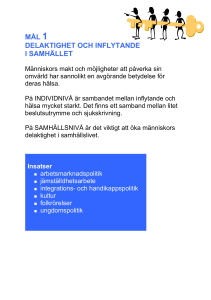 MÅL 1 DELAKTIGHET OCH INFLYTANDE I SAMHÄLLET