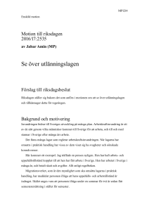 Se över utlänningslagen