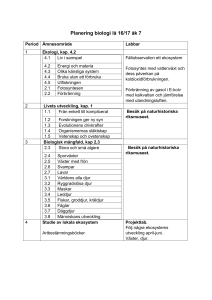 Planering biologi lå 16/17 åk 7