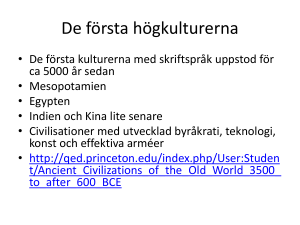 De första högkulturerna