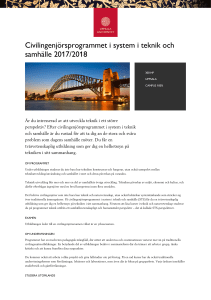 Civilingenjörsprogrammet i system i teknik och samhälle 2017/2018