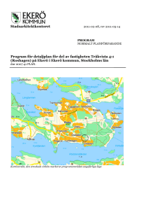 Stadsarkitektkontoret Program för detaljplan för del