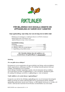 Riktlinjer varor och tjänster
