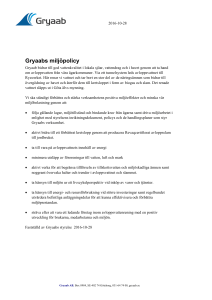 Gryaabs miljöpolicy