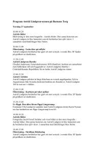 Program Astrid Lindgren-scenen på Barnens Torg Torsdag 27