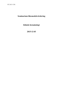 Gruppövning: Läkemedelsvärdering