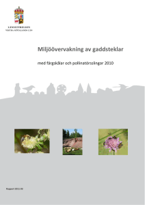 Miljöövervakning av gaddsteklar