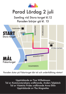 Parad Lördag 2 juli START MÅL
