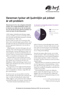 Faktablad ”Varannan tycker att ljudmiljön på jobbet är ett problem”