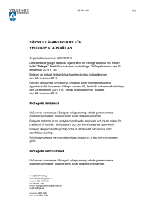 SÄRSKILT ÄGARDIREKTIV FÖR VELLINGE