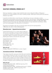 kultur i vården, våren 2017