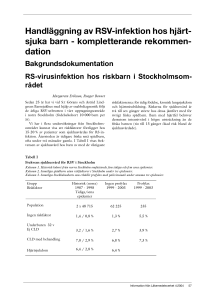 Handläggning av RSV-infektion hos hjärtsjuka barn