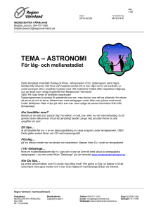 tema – astronomi - Region Värmland