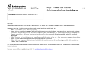 Bilaga 1 Termlista samt svarsmall Ordinationsorsak och