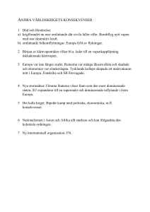 ANDRA VÄRLDSKRIGETS KONSEKVENSER