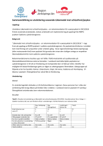 Sammanställning av utvärdering avseende