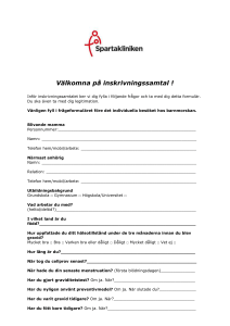 Till formuläret - spartakliniken