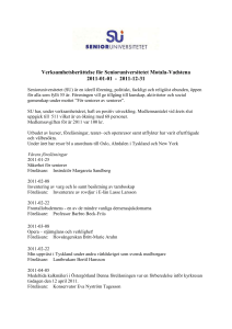 2011 - Senioruniversitetet